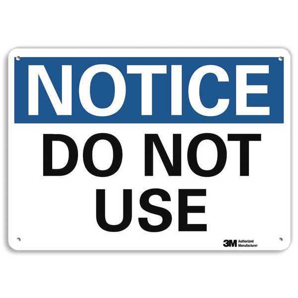 Notice Sign, RecycldReflecAlum, 10inWx7inH, U5-1150-RA_10X7