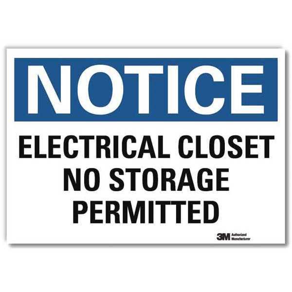 NoticeSign, ReflectSelfAdhVinyl, 7inWx5inH, U5-1168-RD_7X5