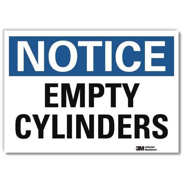 Notice Sign, 7 in H, 10 in W, Vertical Rectangle, English, U5-1196-RD_10X7