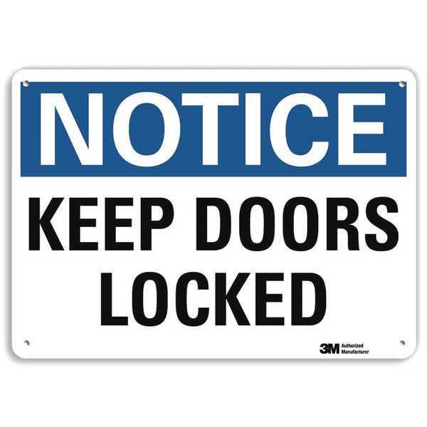 Notice Sign, 7 in H, 10 in W, Aluminum, Vertical Rectangle, English, U5-1290-RA_10X7