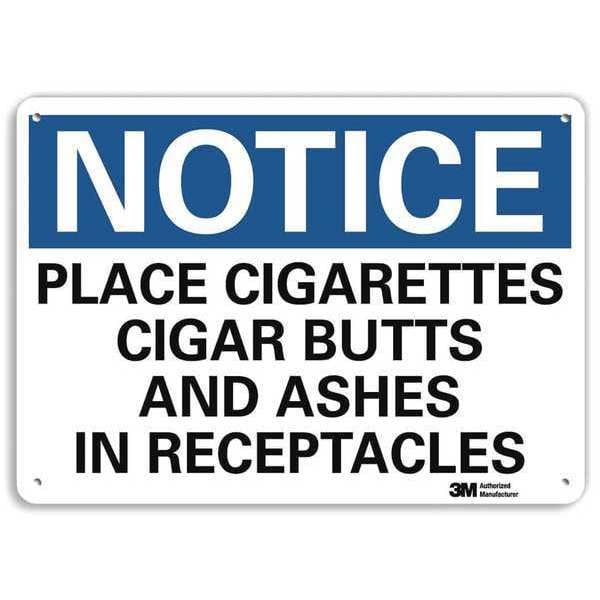 Notice Sign, RecycldReflecAlum, 10inWx7inH, U5-1447-RA_10X7