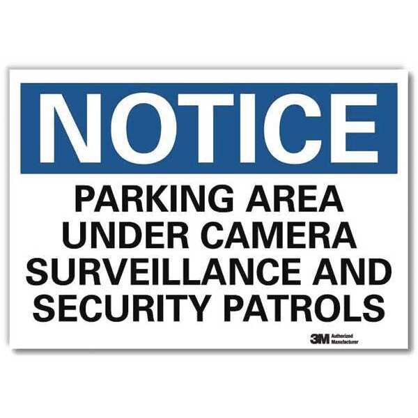 Notice Sign, 10 in H, 14 in W, Reflective Sheeting, Horizontal Rectangle, English, U5-1440-RD_14X10