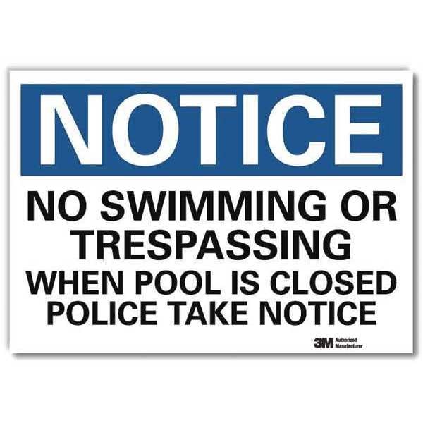 NoticeSign, ReflecSelfAdhVinyl, 10inWx7inH, U5-1417-RD_10X7