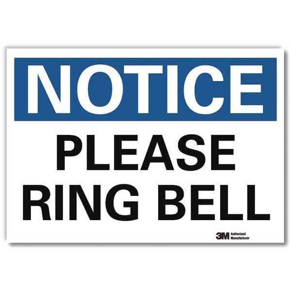 NoticeSign, ReflecSelfAdhVinyl, 10inWx7inH, U5-1454-RD_10X7
