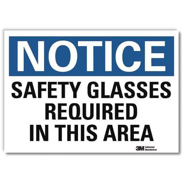 NoticeSign, ReflectSelfAdhVinyl, 7inWx5inH, U5-1503-RD_7X5