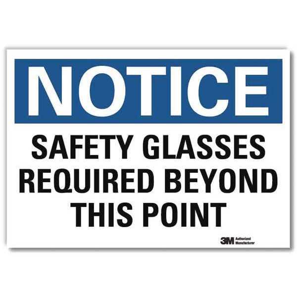 NoticeSign, ReflcSelfAdhVinyl, 14inWx10inH, U5-1500-RD_14X10
