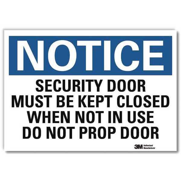 Notice Sign, 10 in H, 14 in W, Reflective Sheeting, Horizontal Rectangle, English, U5-1513-RD_14X10