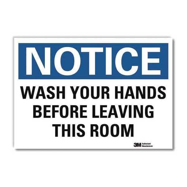 NoticeSign, ReflcSelfAdhVinyl, 14inWx10inH, U5-1614-RD_14X10