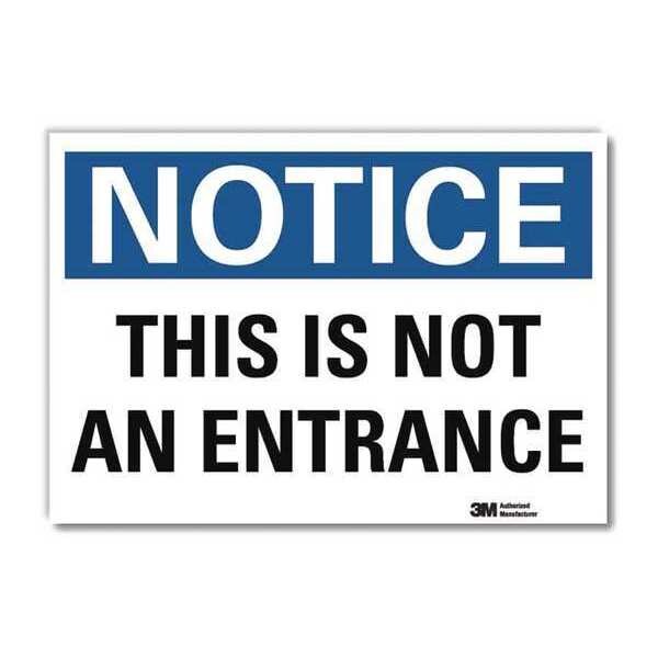 Notice Sign, 10\u0022 x 14\u0022, Vinyl, 10 in H, 14 in W, Reflective Sheeting, U5-1566-RD_14X10