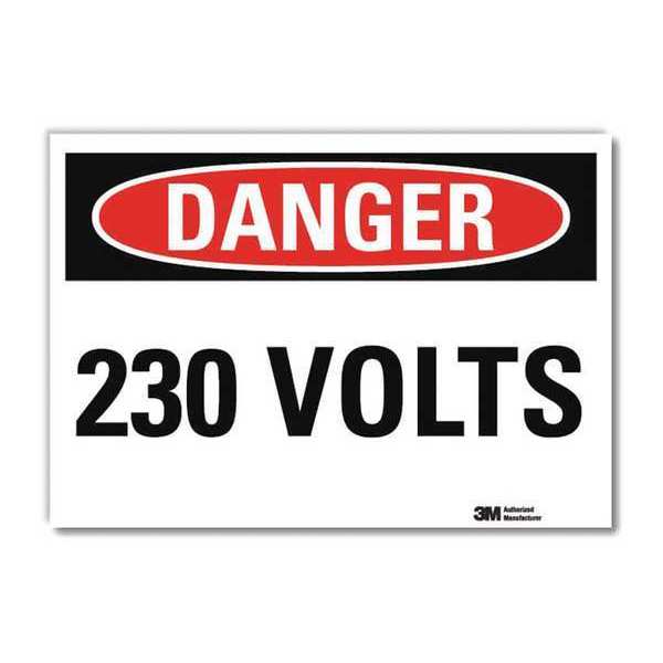 Danger Sign, Slf-Adhesv Mount, 14inWx10inH, U3-1073-RD_14X10