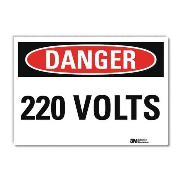 Danger Sign, Slf-Adhesv Mount, 14inWx10inH, U3-1072-RD_14X10