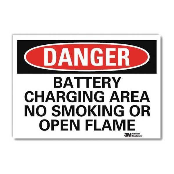 Danger Sign, 5 in H, 7 in W, Reflective Sheeting, Horizontal Rectangle, English, U3-1126-RD_7X5