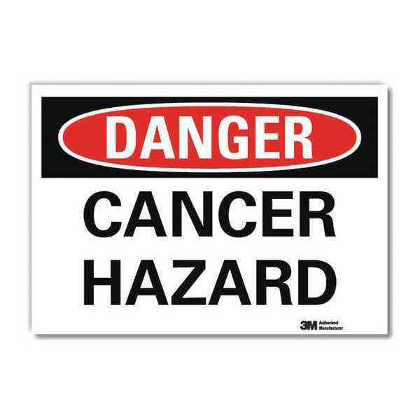Danger Sign, 5 in H, 7 in W, Horizontal Rectangle, English, U3-1145-RD_7X5