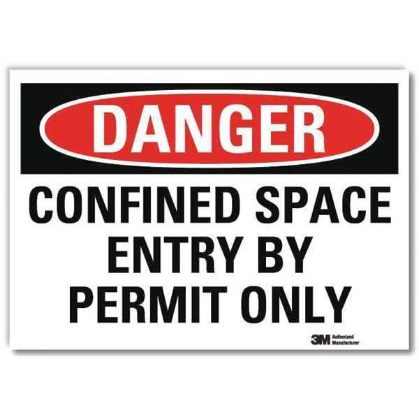Danger Sign, Self-Adhesv Mount, 7inWx5inH, U3-1205-RD_7X5