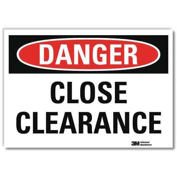 Danger Sign, Self-Adhesv Mount, 7inWx5inH, U3-1180-RD_7X5