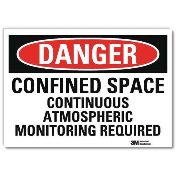Danger Sign, Self-Adhesv Mount, 10inWx7inH, U3-1196-RD_10X7