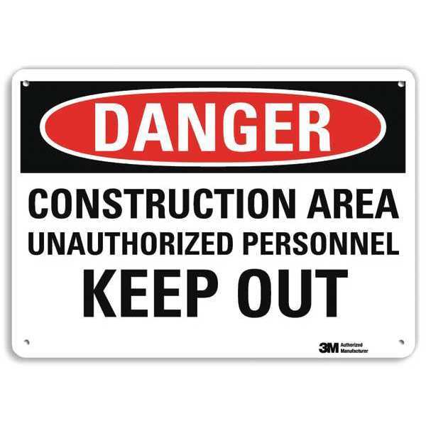 Danger Sign, 4 Hole Mount, 10in W x 7in H, U3-1246-RA_10X7