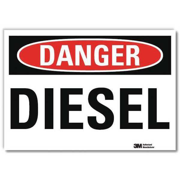 Danger Sign, 10 in H, 14 in W, Horizontal Rectangle, English, U3-1293-RD_14X10