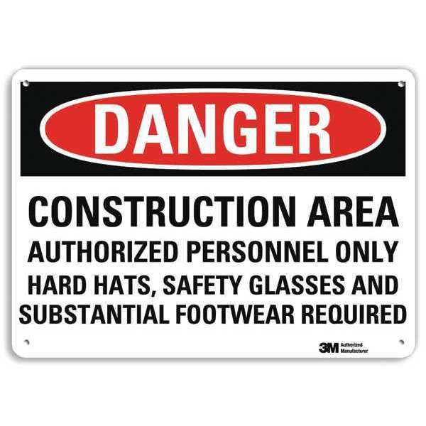 Danger Sign, 4 Hole Mount, 10in W x 7in H, U3-1254-RA_10X7