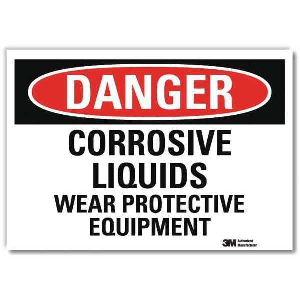 Danger Sign, Self-Adhesv Mount, 7inWx5inH, U3-1273-RD_7X5