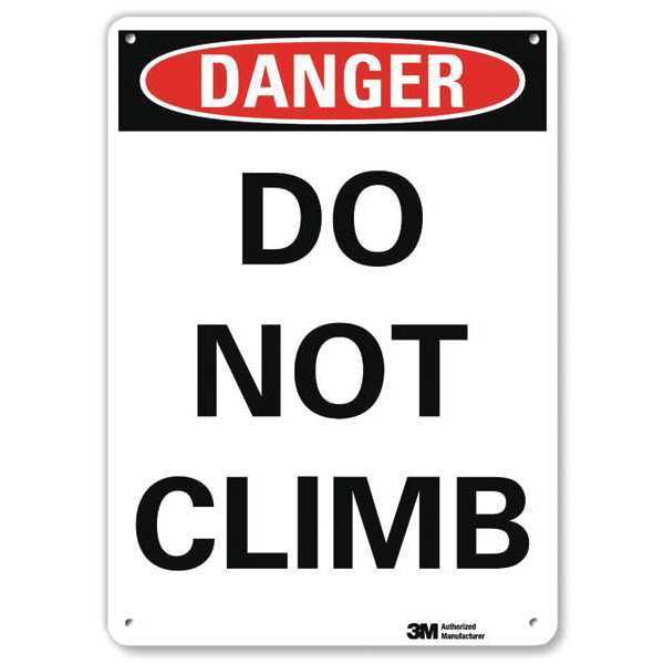 Danger Sign, 10 in H, 7 in W, Aluminum, Vertical Rectangle, English, U3-1304-RA_7X10