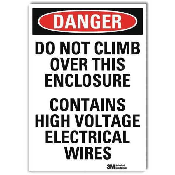 Danger Sign, Slf-Adhesv Mount, 10inWx14inH, U3-1306-RD_10X14