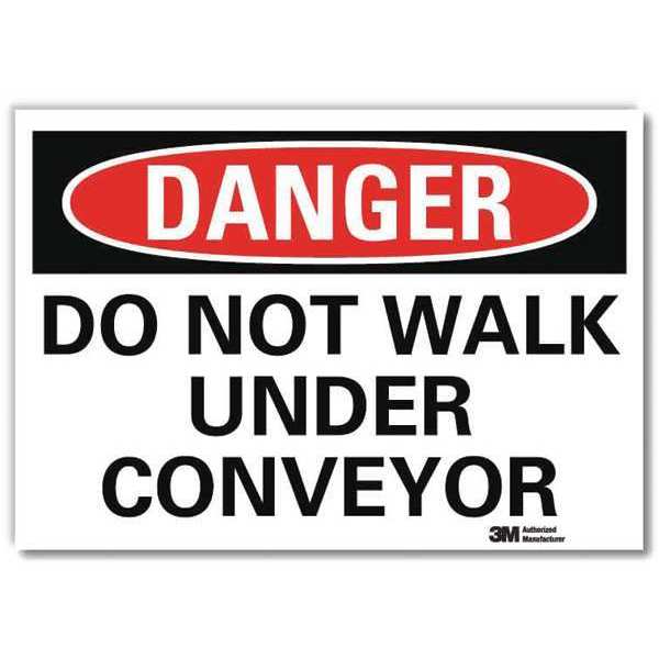 Danger Sign, 7 in Height, 10 in Width, Reflective Sheeting, Vertical Rectangle, English
