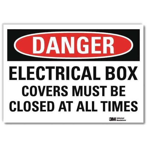 Danger Sign, Self-Adhesv Mount, 10inWx7inH, U3-1400-RD_10X7