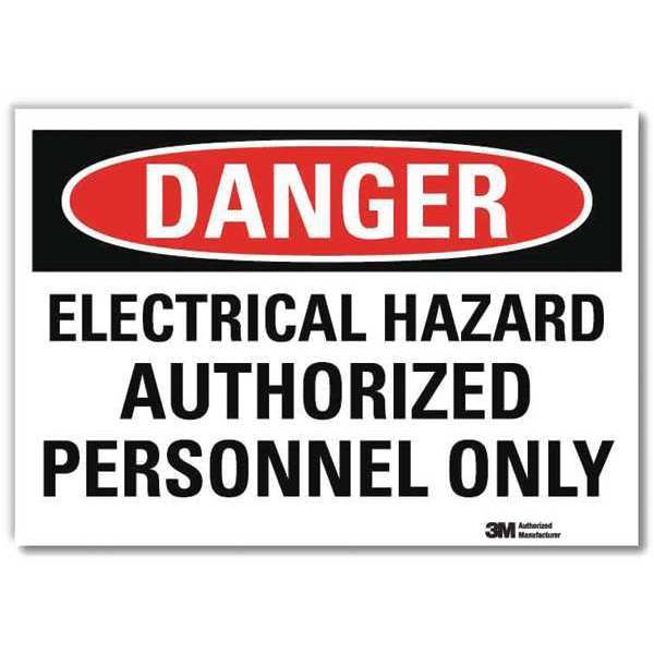 Danger Sign, Self-Adhesv Mount, 7inWx5inH, U3-1407-RD_7X5