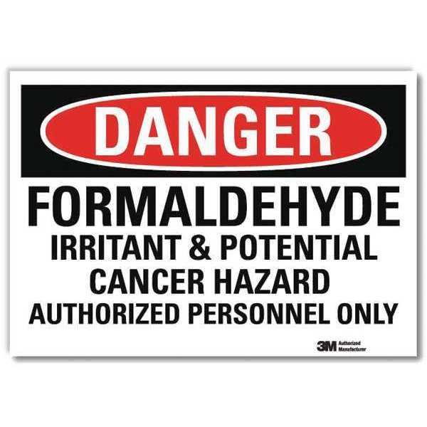 Danger Sign, 7 in H, 10 in W, Vertical Rectangle, English, U3-1517-RD_10X7