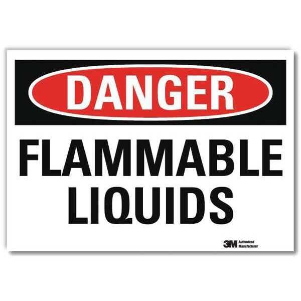 Danger Sign, 5 in H, 7 in W, Horizontal Rectangle, English, U3-1484-RD_7X5