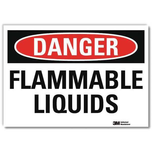 Danger Sign, 10 in H, 14 in W, Horizontal Rectangle, English, U3-1484-RD_14X10