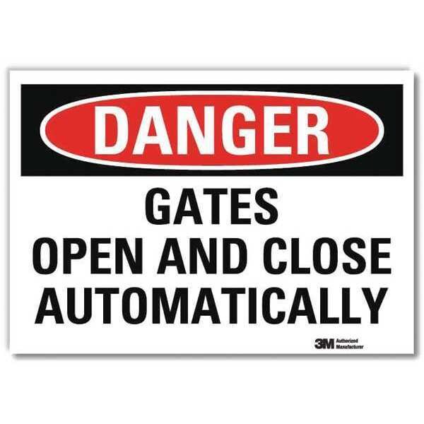 Danger Sign, 7 in H, 10 in W, Reflective Sheeting, Vertical Rectangle, English, U3-1537-RD_10X7