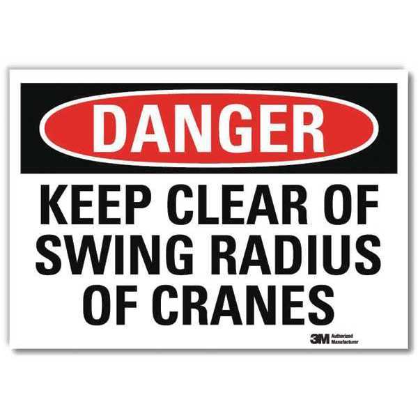 Danger Sign, 7 in Height, 10 in Width, Reflective Sheeting, Vertical Rectangle, English