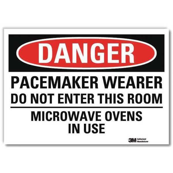 Danger Sign, Self-Adhesv Mount, 7inWx5inH, U3-1900-RD_7X5