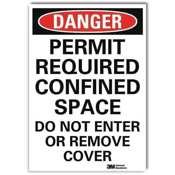 Danger Sign, Self-Adhesv Mount, 5inWx7inH, U3-1905-RD_5X7