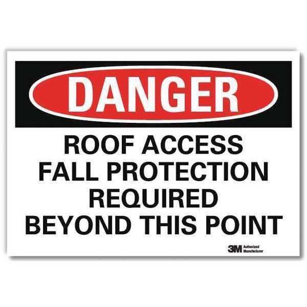 Danger Sign, Self-Adhesv Mount, 10inWx7inH, U3-1959-RD_10X7