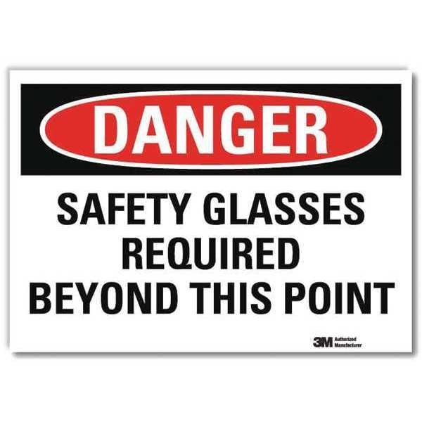 Danger Sign, Self-Adhesv Mount, 10inWx7inH, U3-1968-RD_10X7