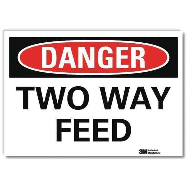 Danger Sign, Self-Adhesv Mount, 7inWx5inH, U3-2024-RD_7X5