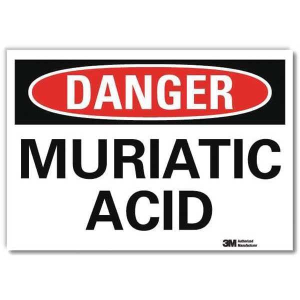 Danger Sign, 5 in H, 7 in W, Horizontal Rectangle, English, U3-1806-RD_7X5