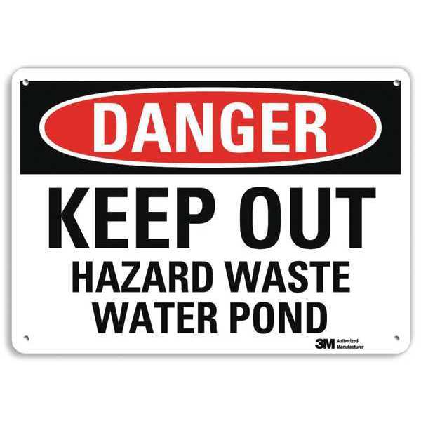 Danger Sign, 4 Hole Mount, 10in W x 7in H, U3-1726-RA_10X7