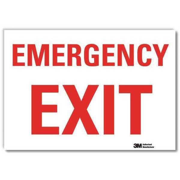 Emergency Sign, 5x7in, Reflective Sheeting
