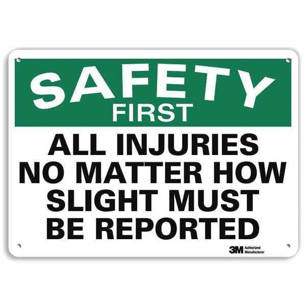 Safety Sign, 7 in Height, 10 in Width, Aluminum, Vertical Rectangle, English, U7-1161-RA_10X7