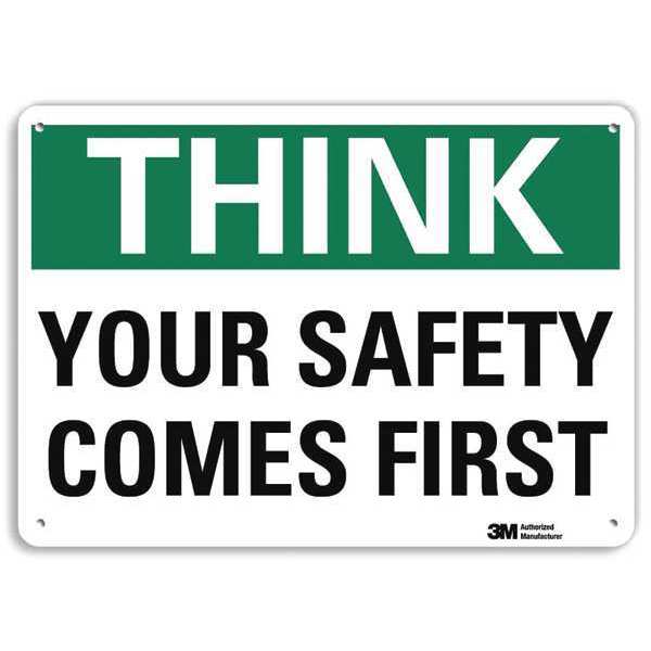 Safety Sign, 7 in Height, 10 in Width, Aluminum, Vertical Rectangle, English, U7-1352-RA_10X7