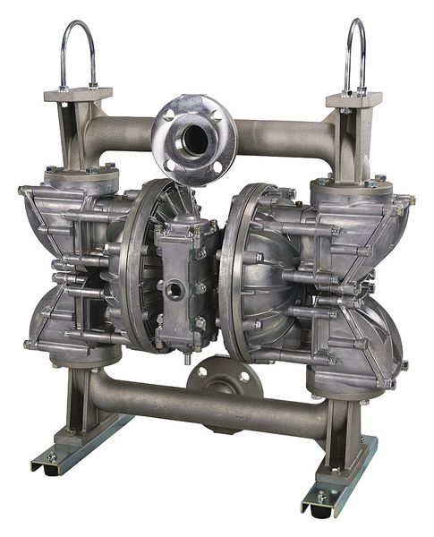 Double Diaphragm Pump, Aluminum, Air Operated, Buna N, 150 GPM