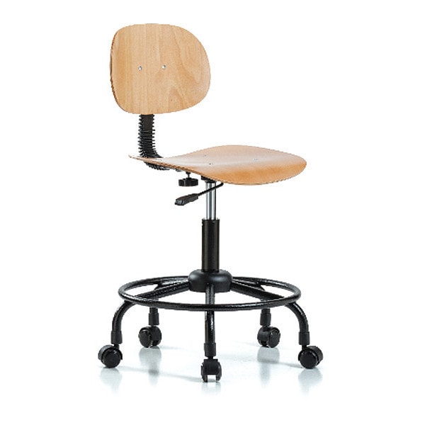 Chair, Wood, Med Bench, RT Casters