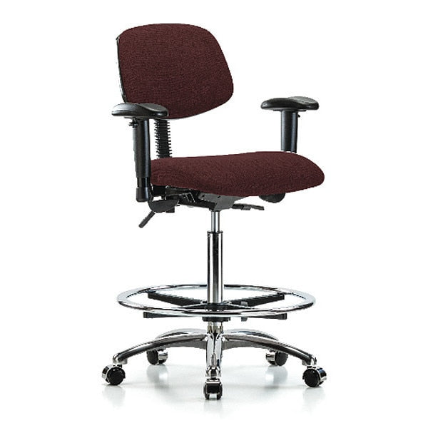 Chair, Fab, Hi Bench, Chr AA CF Casters, Bur