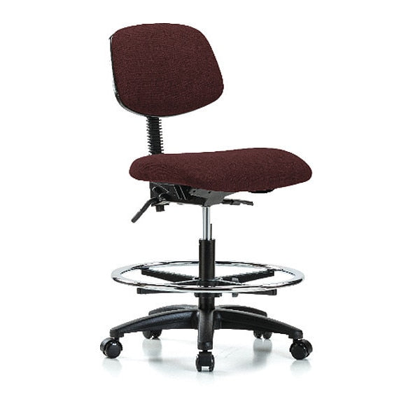 Chair, Fabric, Med Bench, CF Casters, Bur