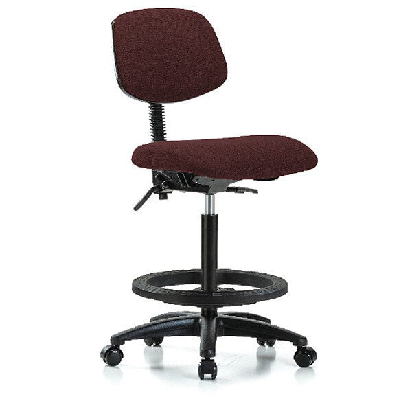 Chair, Fabric, Hi Bench, BF Casters, Bur