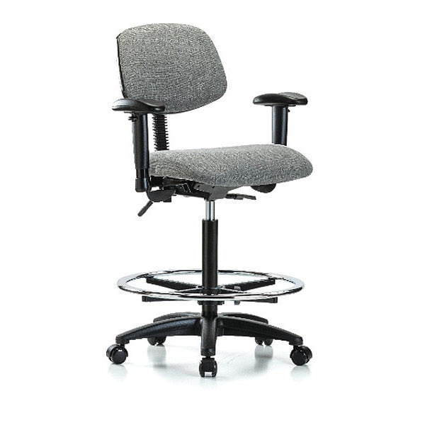 Chair, Fabric, Hi Bench, AA CF Casters, Gry